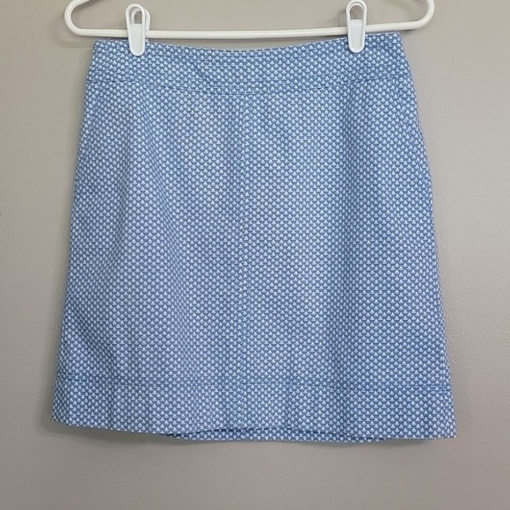 Talbots Blue White Skirt Size 2 P